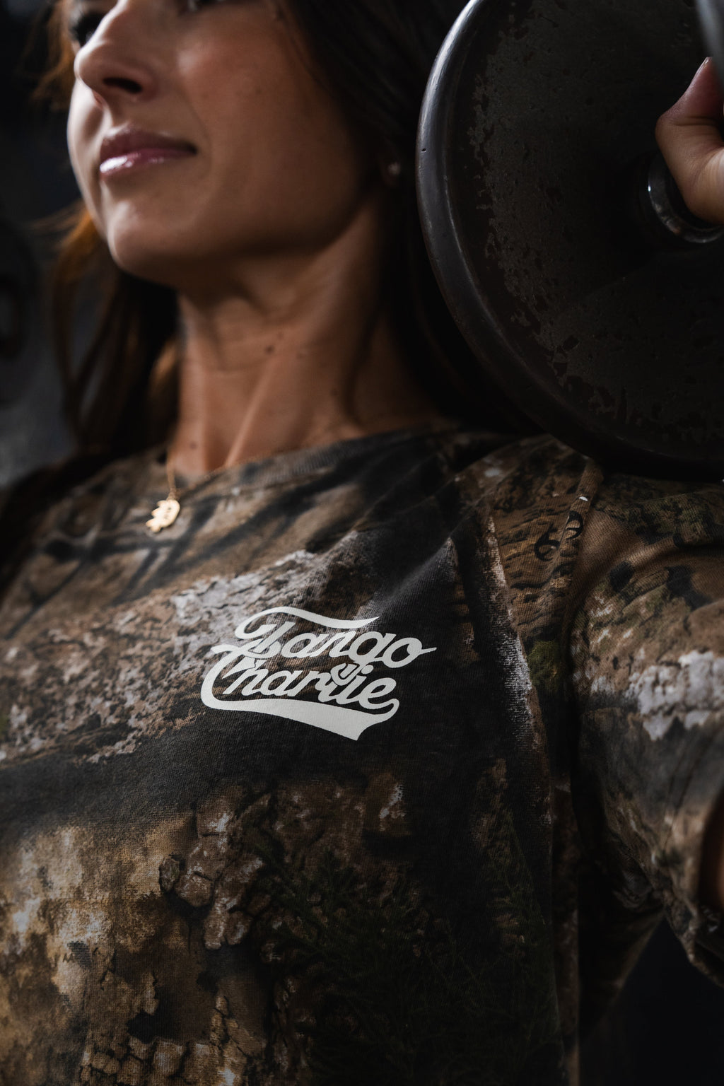 Lift Heavy. Trust God. - Realtree Premium Camo Tee